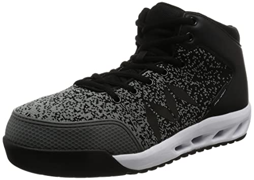 [マルゴ] 安全靴 作業靴 スニーカー 通気 踵衝撃吸収 A 丸五 高通気 鋼製先芯 耐油 JSAA A種 マンダムニット 002 ユニセックス大人 グレー/ブラック 26.5 cm